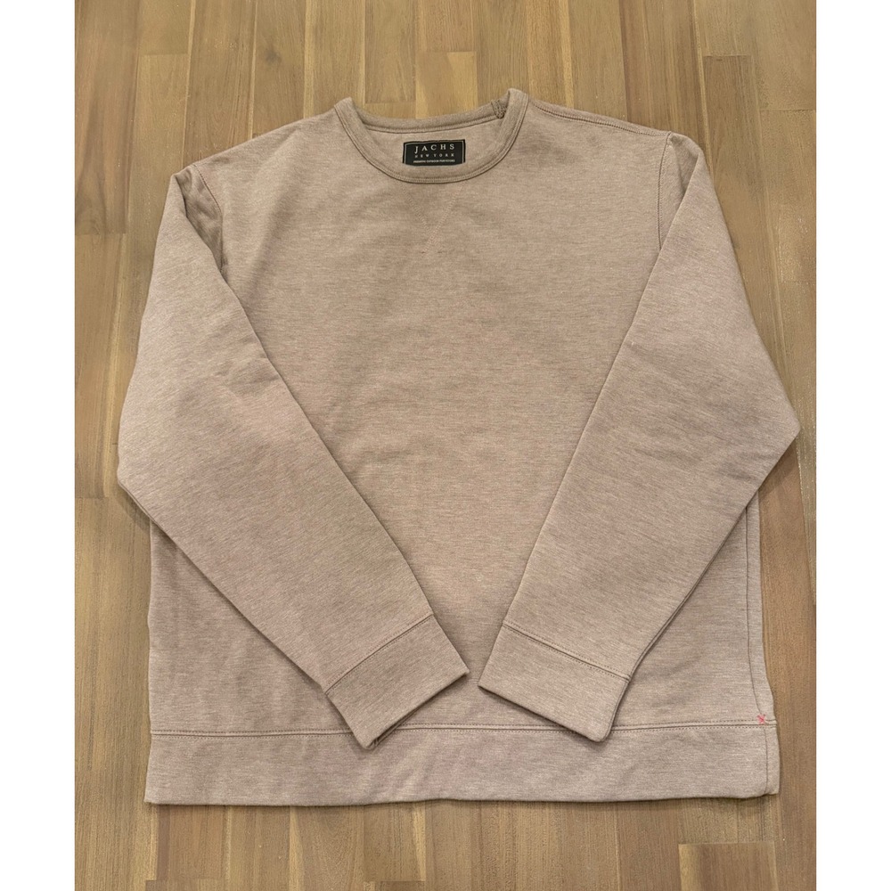 Jachs New York Mens XL Tan Heathered Crewneck Sweatshirt 1437788 Long Sleeve
